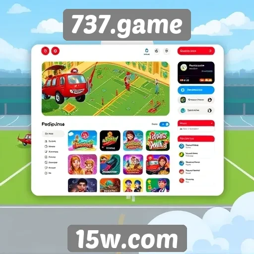 Explorando a interface do usuário do site 737.game
